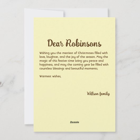 Kerst glühwein kruidig Flat Holiday Kaart (Achterkant)