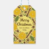 Kerst glühwein kruidig helder geel cadeaulabel (Voorkant)