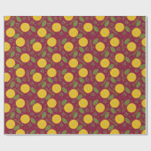 Kerst glühwein kruidige bordeaux cadeaupapier (Vlak)