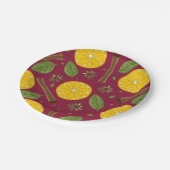 Kerst glühwein kruidige bordeaux papieren bordje (Gekanteld)