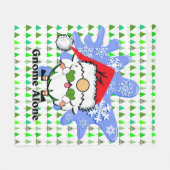 Kerst Gnome Alone Schattigee Film Parodie XMas Tre Fleece Deken (Voorkant (Horizontaal))