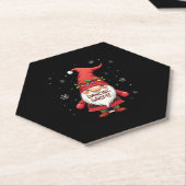 Kerst Gnome Dancing Gnome Familie Kerst (1) Kartonnen Onderzetters (Schuin)