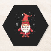 Kerst Gnome Dancing Gnome Familie Kerst (1) Kartonnen Onderzetters (Voorkant)