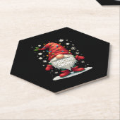 Kerst Gnome Dancing Gnome Familie Kerst (3) Kartonnen Onderzetters (Schuin)