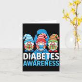 Kerst Gnome Diabetes Bewustzijn Kaart (Gele Bloem)