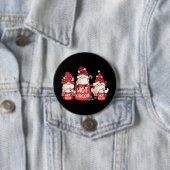 Kerst Gnome en Hot Cacao Ronde Button 7,6 Cm (In situ)