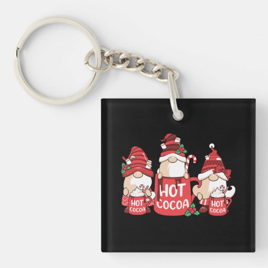 Kerst Gnome en Hot Cacao Sleutelhanger (Voorkant)