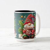 Kerst Gnome Enorme Hot Chocolade Koffie Mok (Voorkant rechts)