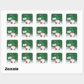 Kerst Gnome Envelope Seal Vierkante Sticker (Vel)