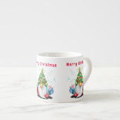 Kerst Gnome Espresso Cup Kop (Voorkant rechts)