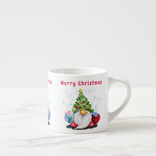 Kerst Gnome Espresso Cup Kop (Rechts)