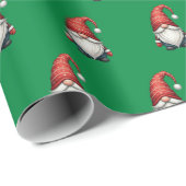 Kerst Gnome Feestelijke Vakantie Cadeau op Deep Gr Cadeaupapier (Rol Hoek)
