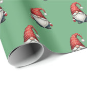 Kerst Gnome Feestelijke Vakantie Cadeau op Fern Gr Cadeaupapier (Rol Hoek)