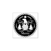 Kerst Gnome Folklore Wax Seal Stamp Rubberstempel (Afrduk)