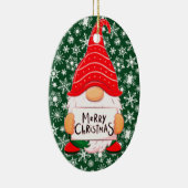 Kerst Gnome gepersonaliseerd keramisch Ornament (Rechts)
