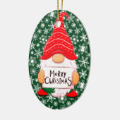 Kerst Gnome gepersonaliseerd keramisch Ornament (Links)
