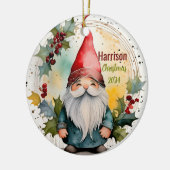 Kerst Gnome Gepersonaliseerd Ornament (Links)