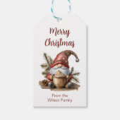 Kerst Gnome Gift label voor cadeaus Cadeaulabel (Voorkant)