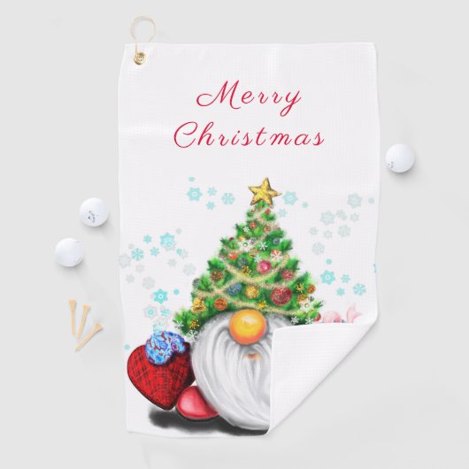Kerst Gnome Golf Handdoek (Insitu)
