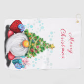 Kerst Gnome Golf Handdoek (Horizontaal)