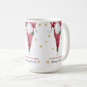 Kerst Gnome Grappig Hang In Er Sneeuwvlokken Koffiemok (Voorkant rechts)