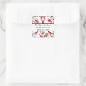 Kerst Gnome Herten Antler Rode Waterverf Adres Vierkante Sticker (Tas)