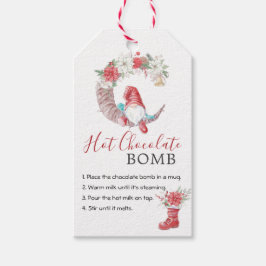Kerst Gnome Hot chocolade Bomb bewerkbaar Cadeaulabel