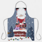 Kerst Gnome in de schoorsteen Schort (Voorkant)