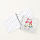Kerst Gnome In Love Waterverf Handgeschilderd M Notitieboek (Binnen)