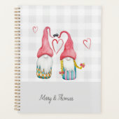 Kerst Gnome In Love Waterverf Handgeschilderd M Planner (Voorkant)