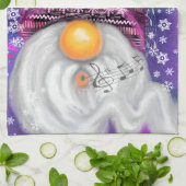 Kerst Gnome in Paarse Pet keukenhanddoek (Gevouwen)