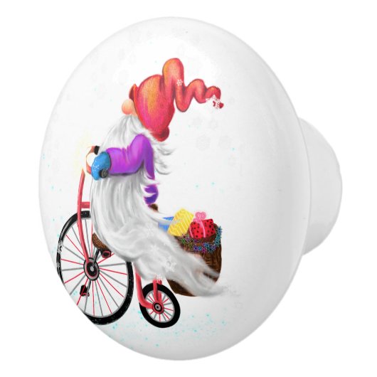 Kerst Gnome Keramische Knop (Rechts)