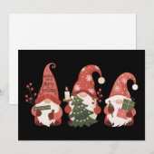 Kerst Gnome Kerstman Grappig Prettig Kerstfeest Feestdagenkaart (Voorkant / Achterkant)