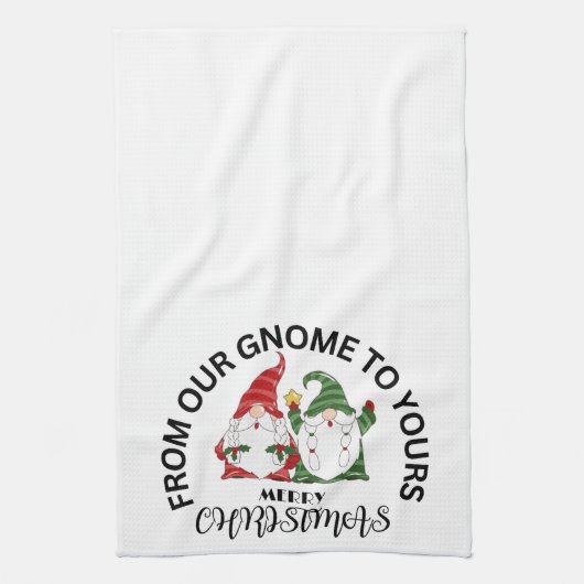 Kerst Gnome Keuken Theedoek (Verticaal)