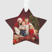 Kerst Gnome Liefde Vrede Script Familie Foto Ornament (achterkant)