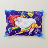 Kerst Gnome met Bells Accent Kussen (Achterkant)