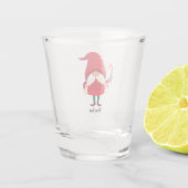 Kerst Gnome met een snoepriet Shot Glas (Achterkant)