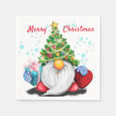 Kerst Gnome met Gift Servetten (Voorkant)