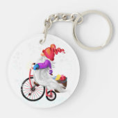 Kerst Gnome met Gift Sleutelhanger (Achterkant)