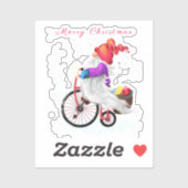 Kerst Gnome met Gift Sticker (Vel)