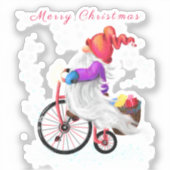 Kerst Gnome met Gift Sticker (Voorkant)