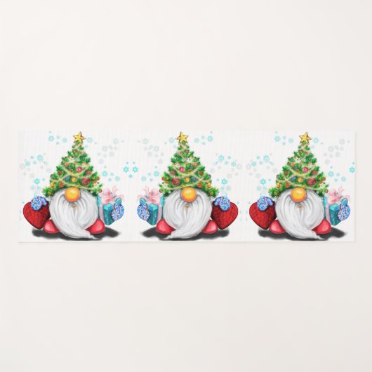 Kerst Gnome met Gift Yoga Mat (Voorkant (horizontaal))