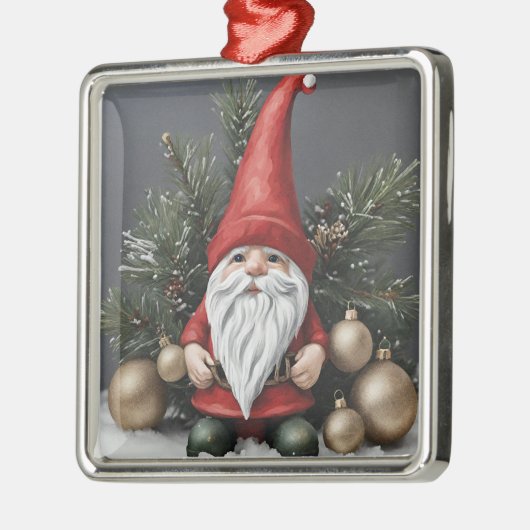 Kerst Gnome met Kerstmis Ornamenten (Links)
