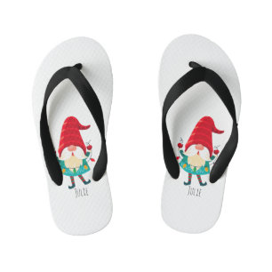 Kerst Gnome met kerstverlichting Kinder Teenslippers