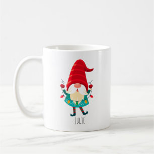 Kerst Gnome met kerstverlichting Koffiemok