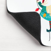 Kerst Gnome met kerstverlichting Muismat (Hoek)