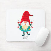 Kerst Gnome met kerstverlichting Muismat (Met muis)
