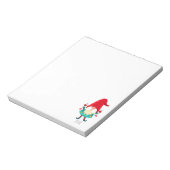 Kerst Gnome met kerstverlichting Notitieblok (Linkerzijde)