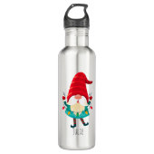 Kerst Gnome met kerstverlichting Waterfles (Voorkant)