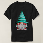 Kerst Gnome met Pet en Baard Vakantie Rode Pre T-shirt (Design voorkant)